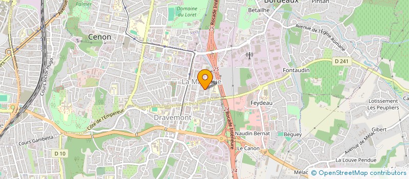 localisation de l'entreprise MONSIEUR MAXIME AUBERT  CENON