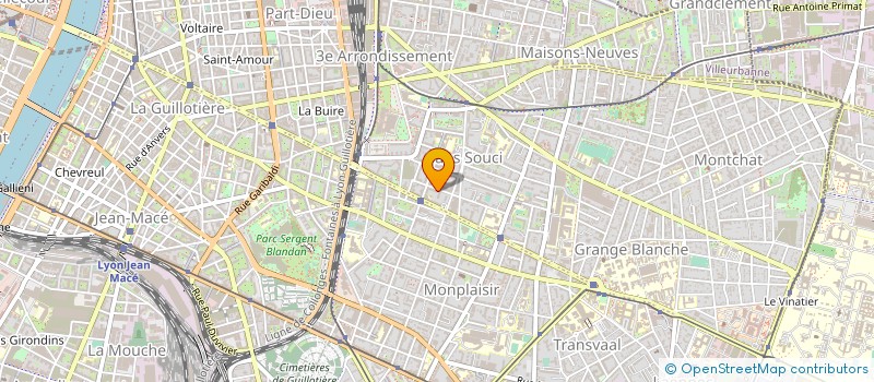 localisation de l'entreprise MONSIEUR MAXIME BARATIN  LYON 3EME