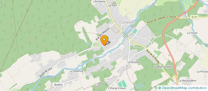 localisation de l'entreprise MONSIEUR MAXIME BEAUCHAMP à CELLETTES
