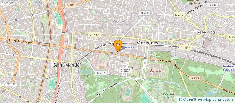 localisation de l'entreprise MONSIEUR MAXIME BEAUQUIER à VINCENNES