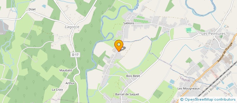 localisation de l'entreprise MONSIEUR MAXIME BECHIEAU  COUTRAS