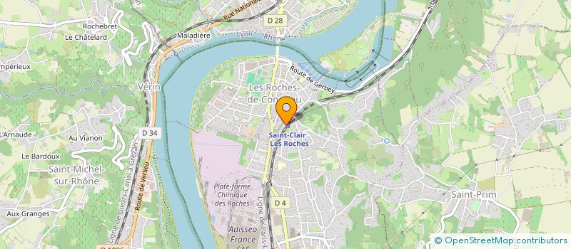 localisation de l'entreprise MONSIEUR MAXIME BECQ  LES ROCHES-DE-CONDRIEU