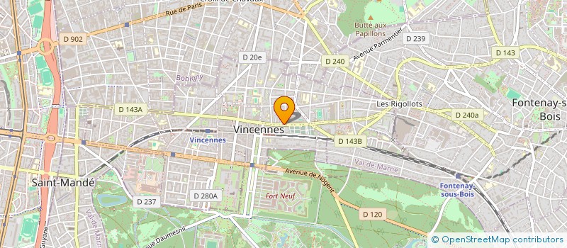 localisation de l'entreprise MONSIEUR MAXIME BEHIN à VINCENNES