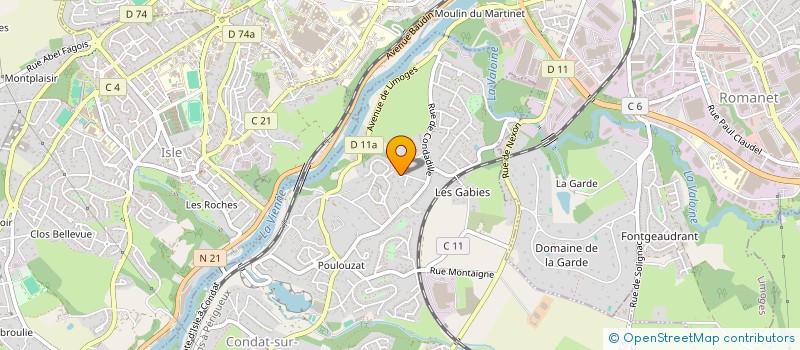 localisation de l'entreprise MONSIEUR MAXIME BERLAND  CONDAT-SUR-VIENNE