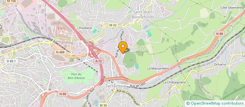localisation de l'entreprise MONSIEUR MAXIME BONNET à SAINT-ETIENNE