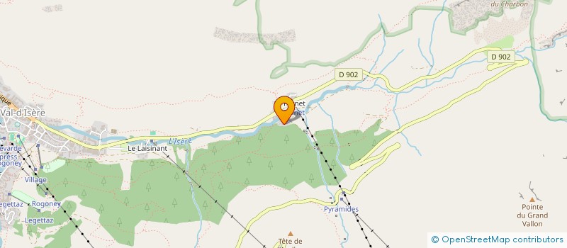 localisation de l'entreprise MONSIEUR MAXIME BONNEVIE  VAL-D'ISERE