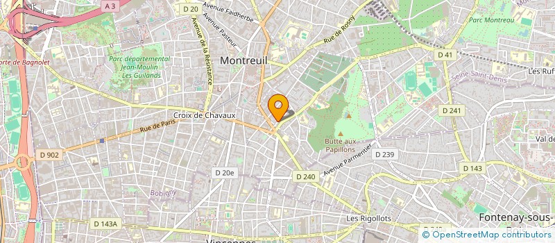localisation de l'entreprise MONSIEUR MAXIME BONOMO à MONTREUIL