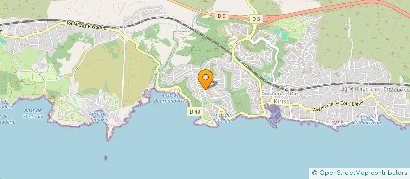 localisation de l'entreprise MONSIEUR MAXIME BOSIO  SAUSSET-LES-PINS