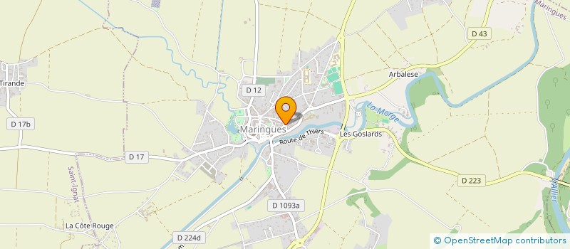 localisation de l'entreprise MONSIEUR MAXIME BOURDOIS  MARINGUES