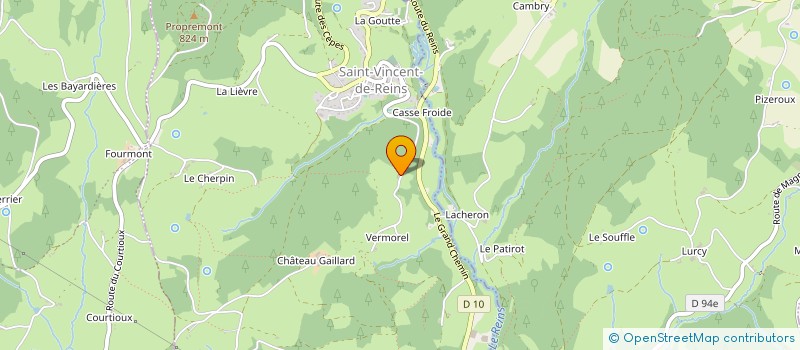 localisation de l'entreprise MONSIEUR MAXIME BROSSETTE  SAINT-VINCENT-DE-REINS