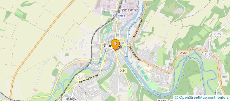 localisation de l'entreprise MONSIEUR MAXIME CASES à CLAMECY