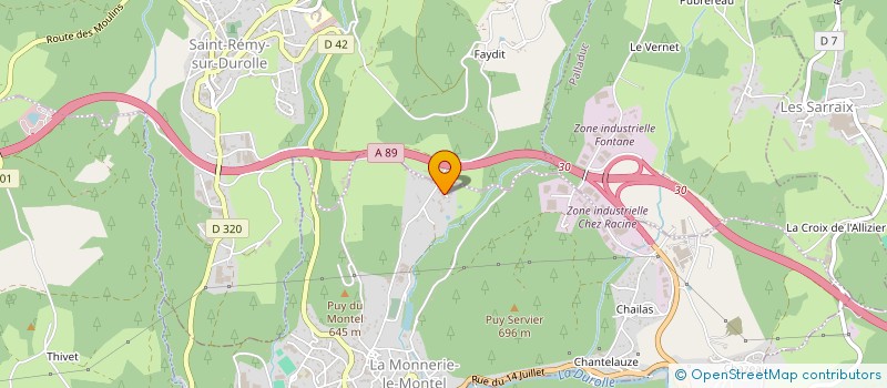 localisation de l'entreprise MONSIEUR MAXIME CHAMBON  LA MONNERIE-LE-MONTEL