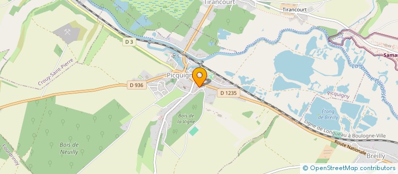 localisation de l'entreprise MONSIEUR MAXIME CHARLIER  PICQUIGNY