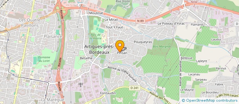 localisation de l'entreprise MONSIEUR MAXIME CHEVILLON  ARTIGUES-PRES-BORDEAUX