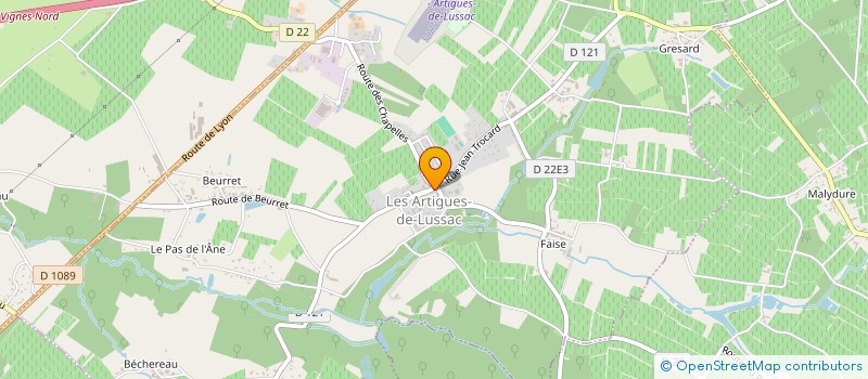 localisation de l'entreprise MONSIEUR MAXIME CITRAS  LES ARTIGUES-DE-LUSSAC