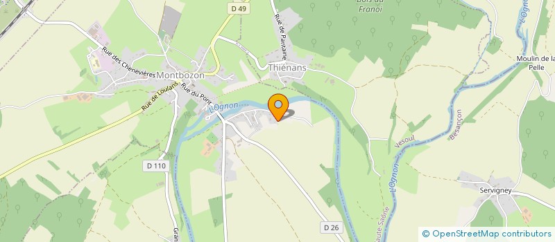 localisation de l'entreprise MONSIEUR MAXIME COLAS  MONTBOZON