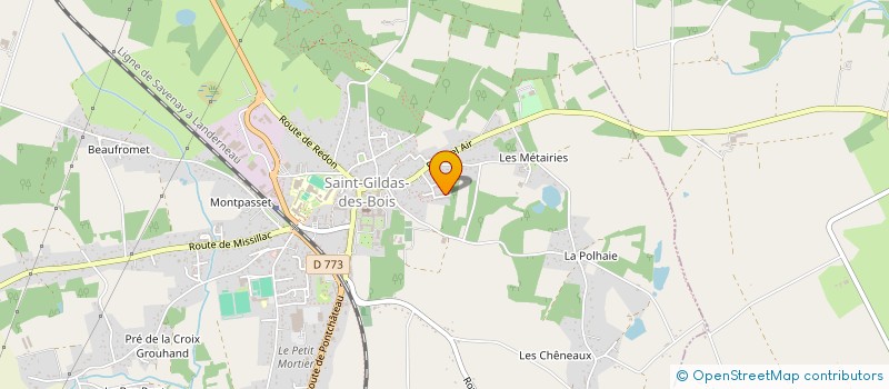 localisation de l'entreprise MONSIEUR MAXIME CORDONNIER  SAINT-GILDAS-DES-BOIS