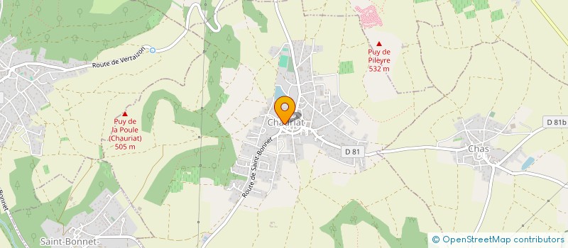 localisation de l'entreprise MONSIEUR MAXIME COTTON  CHAURIAT