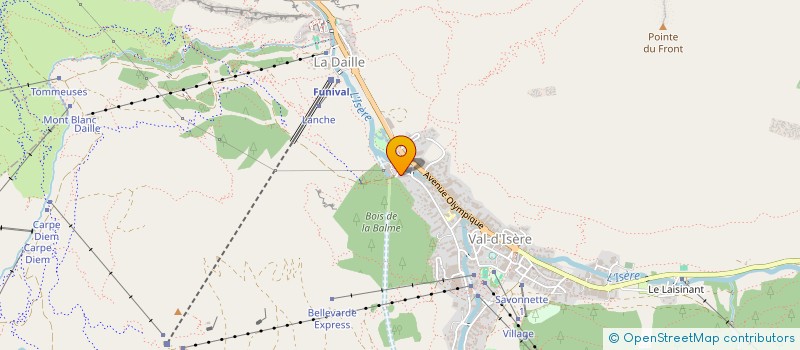 localisation de l'entreprise MONSIEUR MAXIME COURBOULEIX  VAL-D'ISERE