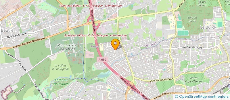 localisation de l'entreprise MONSIEUR MAXIME COURONNE  PESSAC