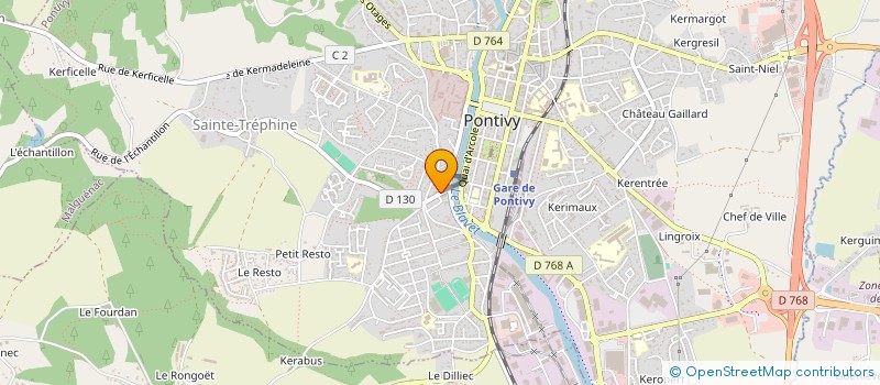 localisation de l'entreprise MONSIEUR MAXIME DA SILVA à PONTIVY