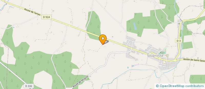 localisation de l'entreprise MONSIEUR MAXIME DARCLANNE  SOUPROSSE