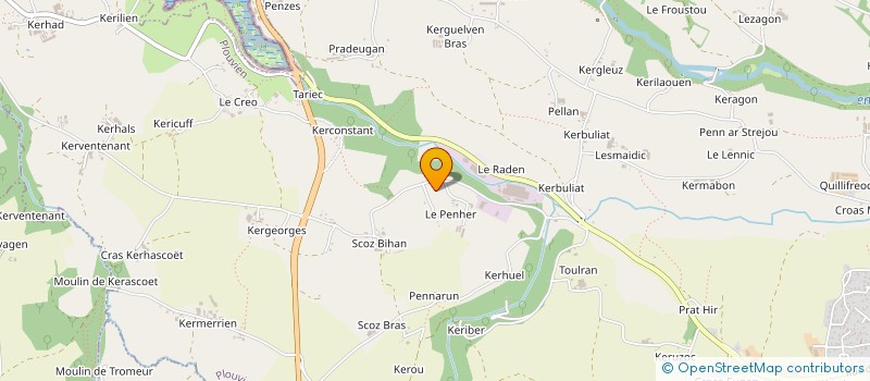 localisation de l'entreprise MONSIEUR MAXIME DECOURT  PLOUVIEN