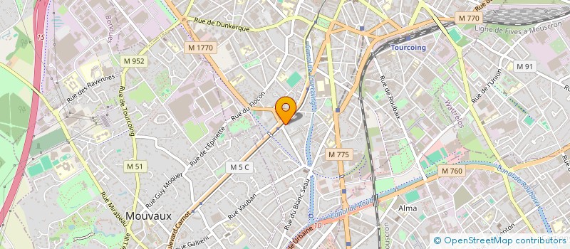 localisation de l'entreprise MONSIEUR MAXIME DELBAR  TOURCOING