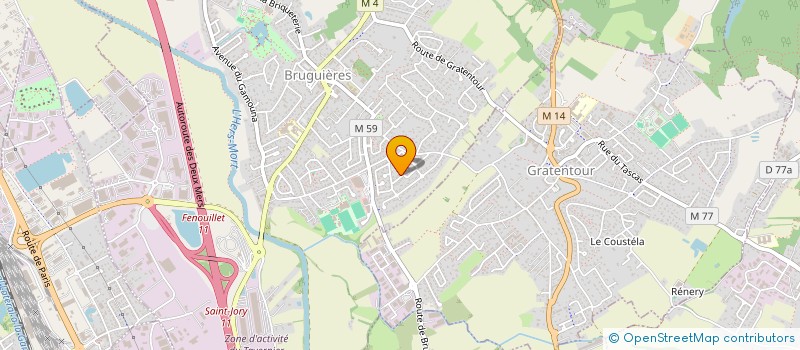 localisation de l'entreprise MONSIEUR MAXIME DELPERIE  BRUGUIERES