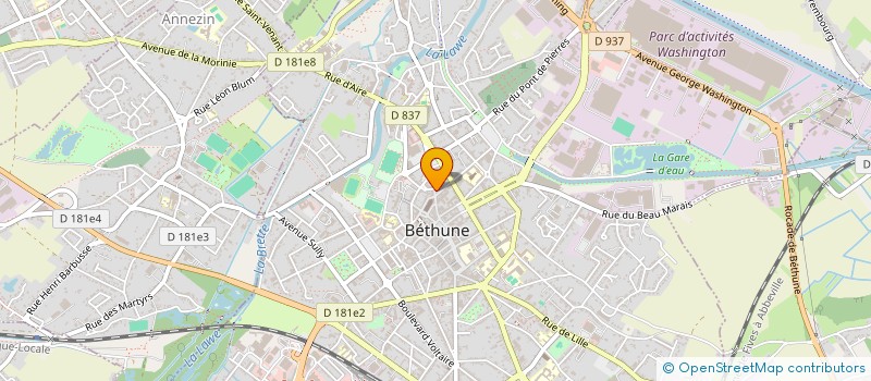 localisation de l'entreprise MONSIEUR MAXIME DELVILLE à BETHUNE