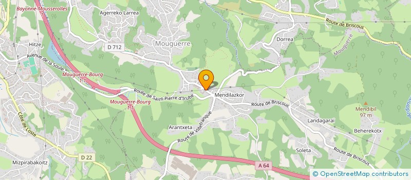 localisation de l'entreprise MONSIEUR MAXIME DUBREUIL  MOUGUERRE