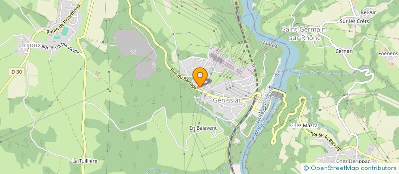 localisation de l'entreprise MONSIEUR MAXIME DUYNSLAEGER à INJOUX-GENISSIAT
