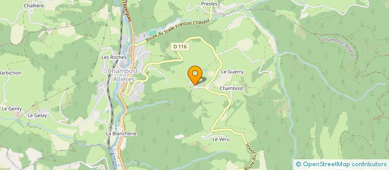 localisation de l'entreprise MONSIEUR MAXIME FAVERGE  CHAMBOST-ALLIERES