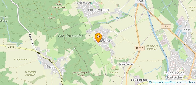 localisation de l'entreprise MONSIEUR MAXIME GADROIS  VAUCHELLES