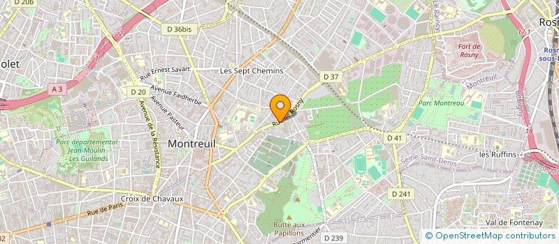 localisation de l'entreprise MONSIEUR MAXIME GAUDET à MONTREUIL