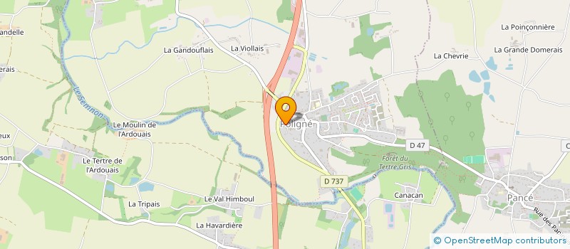 localisation de l'entreprise MONSIEUR MAXIME GAULTIER  POLIGNE