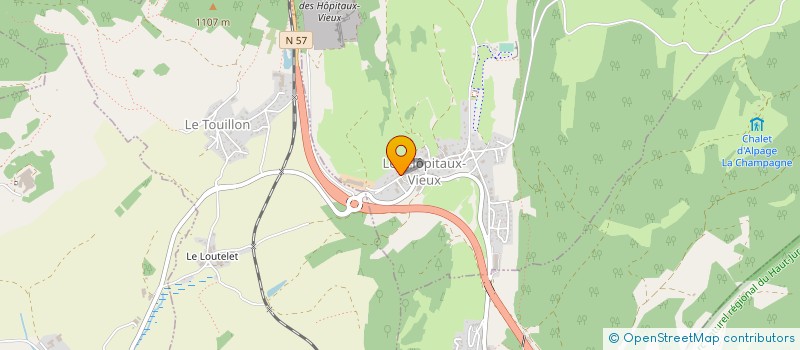 localisation de l'entreprise MONSIEUR MAXIME GERMAIN  LES HOPITAUX-VIEUX