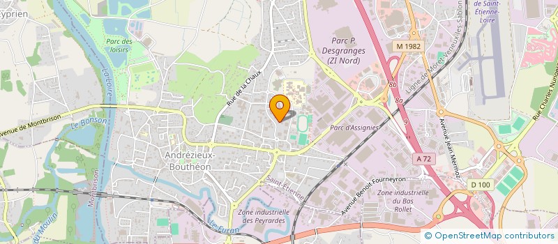 localisation de l'entreprise MONSIEUR MAXIME GIRAUD  ANDREZIEUX-BOUTHEON