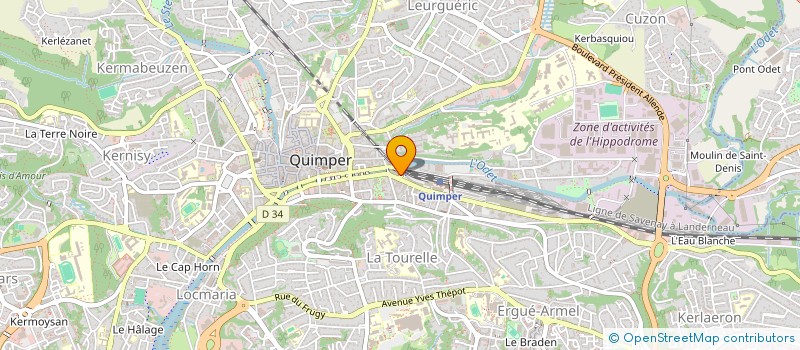 localisation de l'entreprise MONSIEUR MAXIME GLOUX à QUIMPER