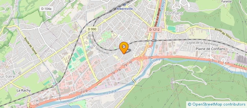 localisation de l'entreprise MONSIEUR MAXIME GRANDO  ALBERTVILLE