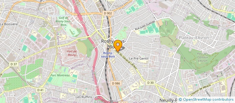 localisation de l'entreprise MONSIEUR MAXIME GRANIER à ROSNY-SOUS-BOIS