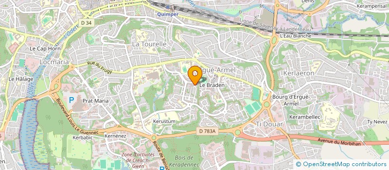 localisation de l'entreprise MONSIEUR MAXIME GRENIER  QUIMPER