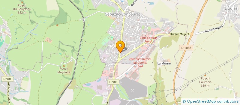 localisation de l'entreprise MONSIEUR MAXIME GRIMAL  SEBAZAC-CONCOURES