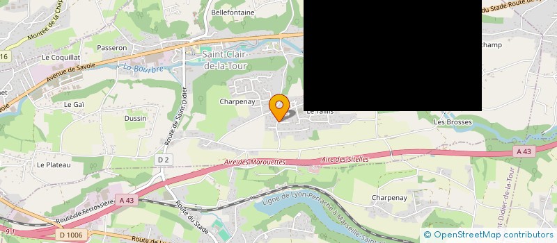 localisation de l'entreprise MONSIEUR MAXIME GUETAT  SAINT-CLAIR-DE-LA-TOUR