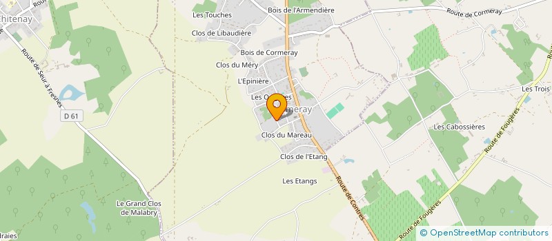 localisation de l'entreprise MONSIEUR MAXIME GUILLOU  CORMERAY