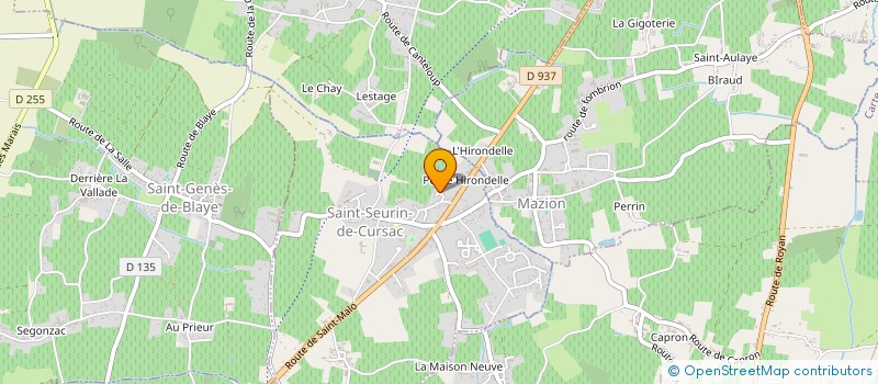 localisation de l'entreprise MONSIEUR MAXIME HAUGUEL  SAINT-SEURIN-DE-CURSAC