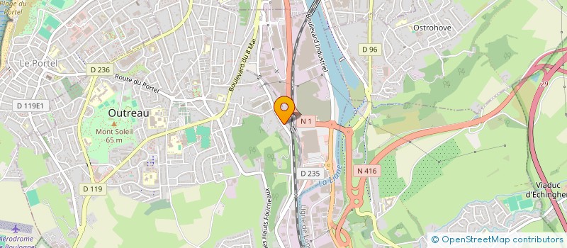 localisation de l'entreprise MONSIEUR MAXIME HODICQ  OUTREAU