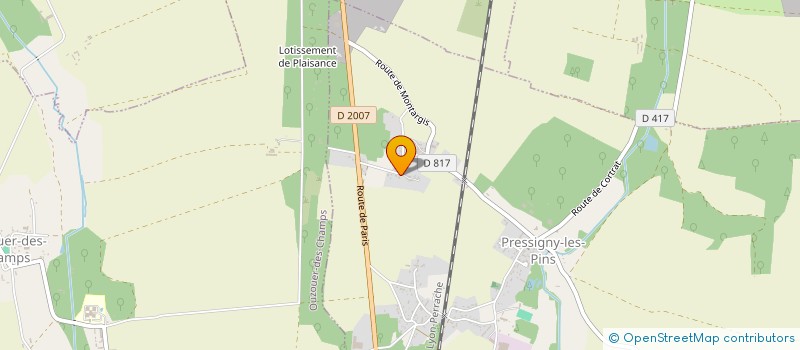 localisation de l'entreprise MONSIEUR MAXIME JACOB à PRESSIGNY-LES-PINS