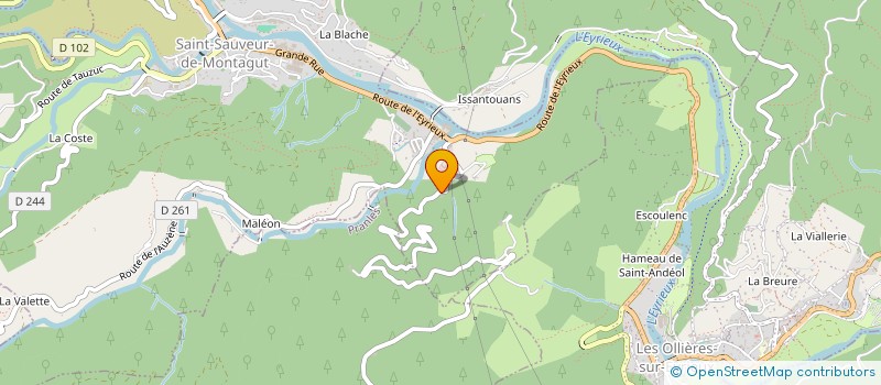 localisation de l'entreprise MONSIEUR MAXIME JACOB  SAINT-SAUVEUR-DE-MONTAGUT