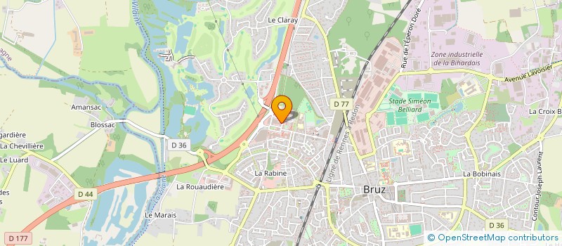 localisation de l'entreprise MONSIEUR MAXIME JAGUELIN  BRUZ